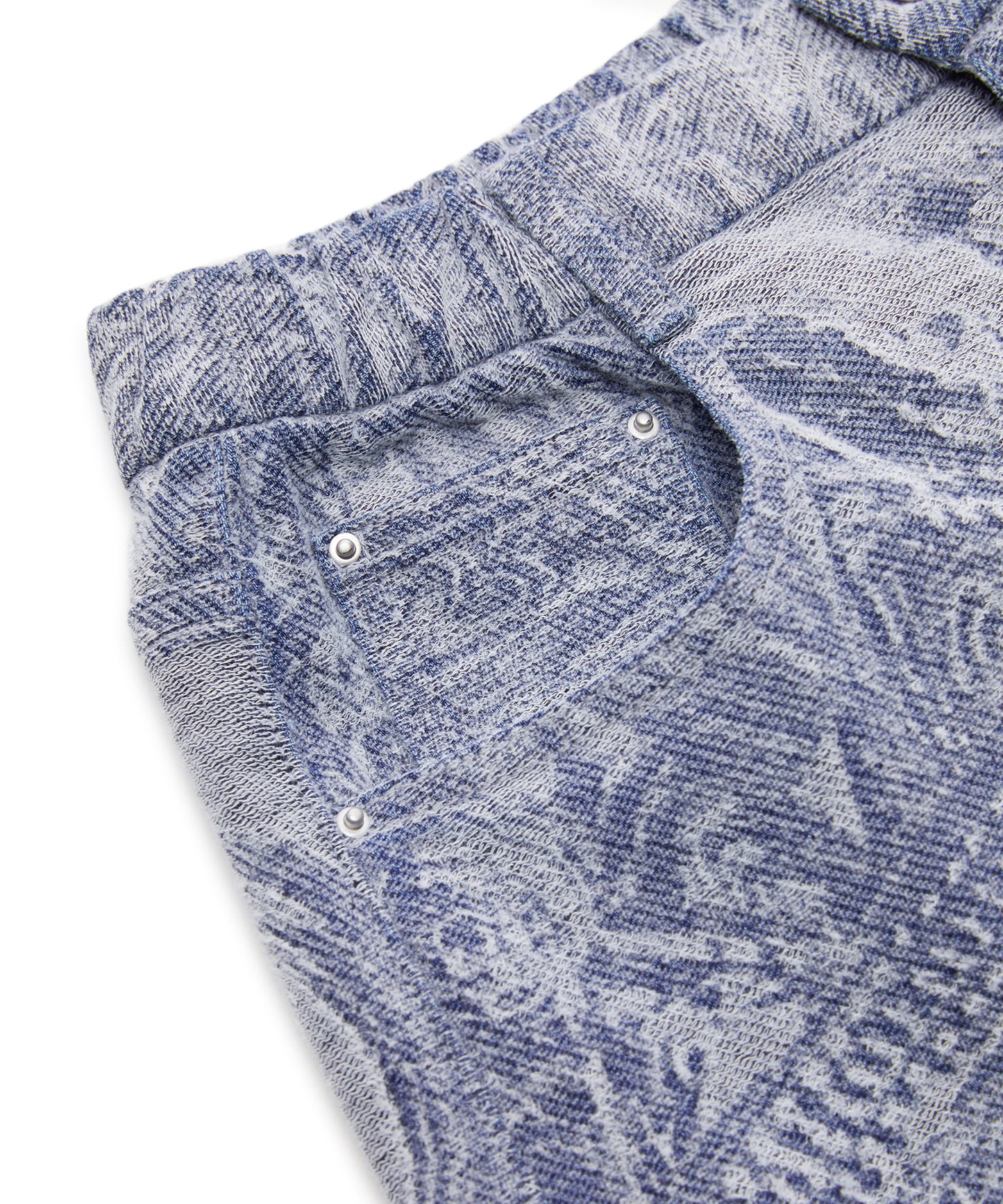 Heart and Rabbit Motif-jacquard jeans