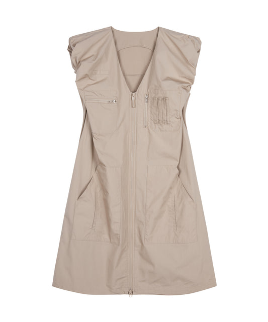 Effortlessly Chic Pleated-sleeve Dress