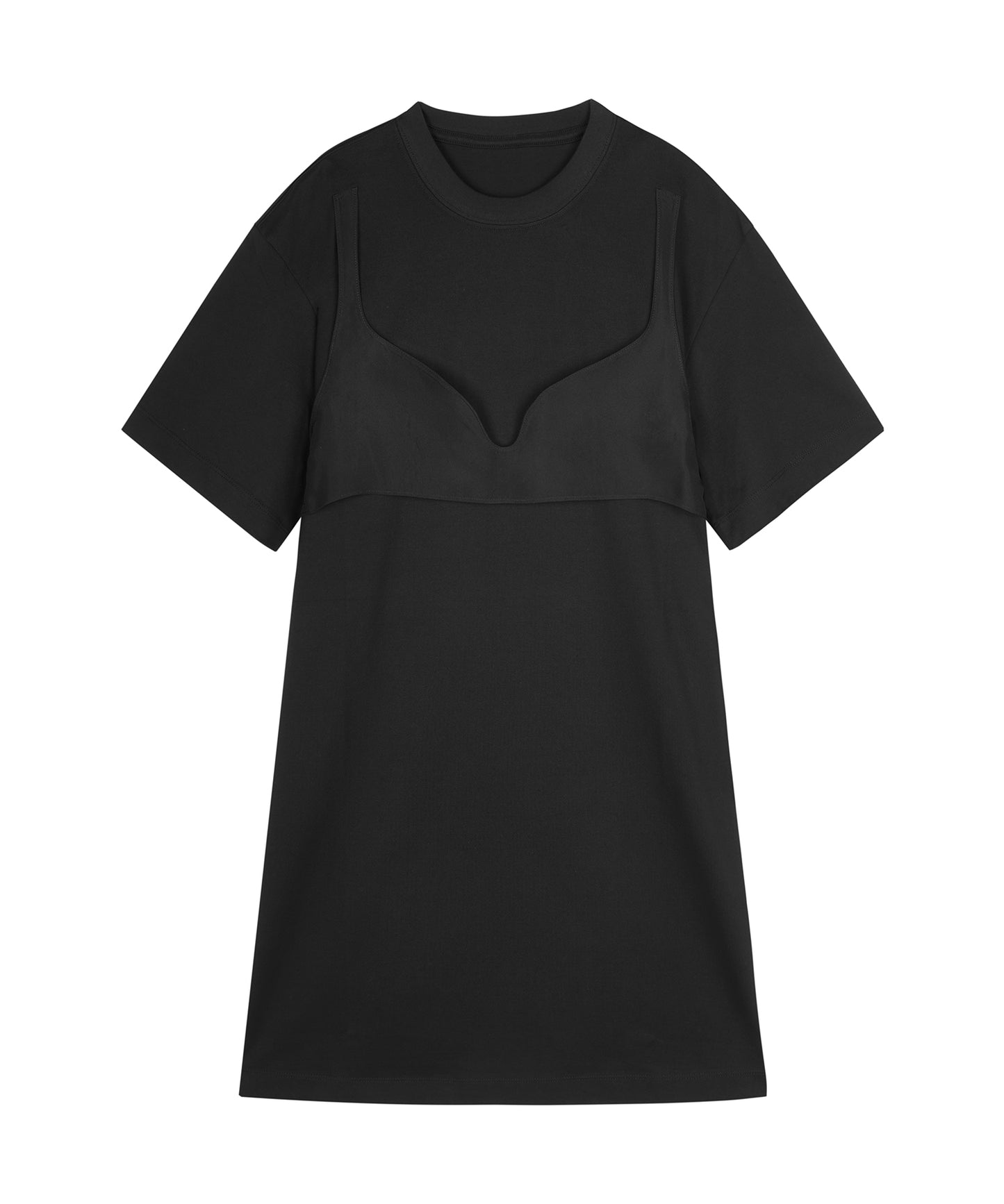 Silk Bra A-line T-shirt Dress