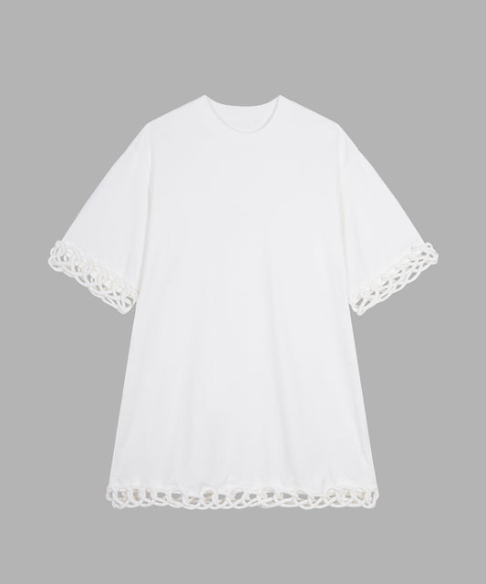 Corded Oversized T-shirt Mini Dress