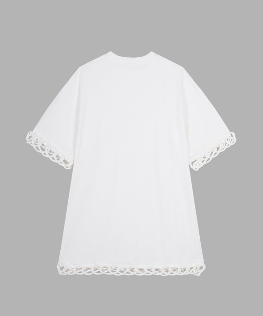 Corded Oversized T-shirt Mini Dress