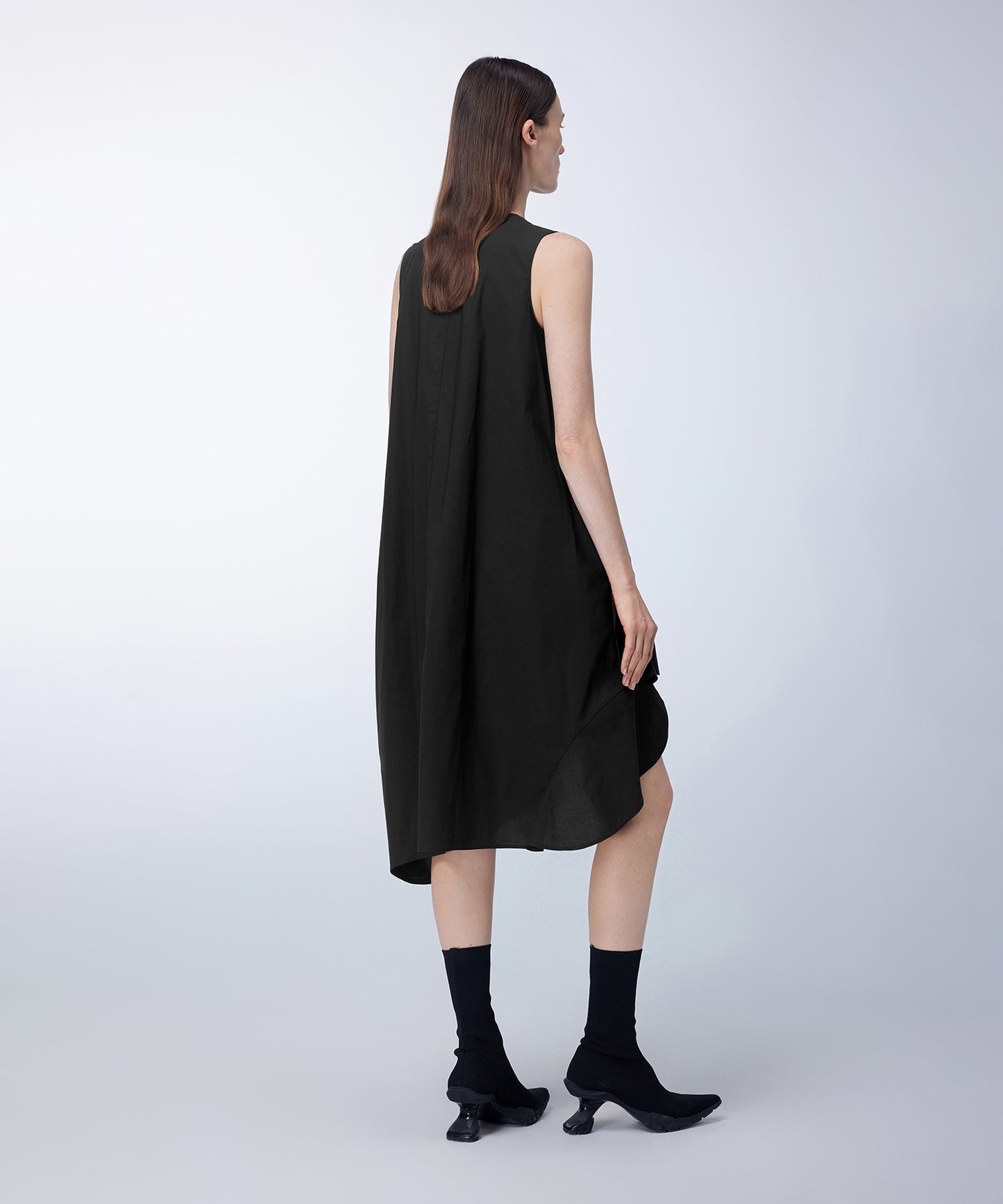 Asymmetric 3D Floral A-line Dress