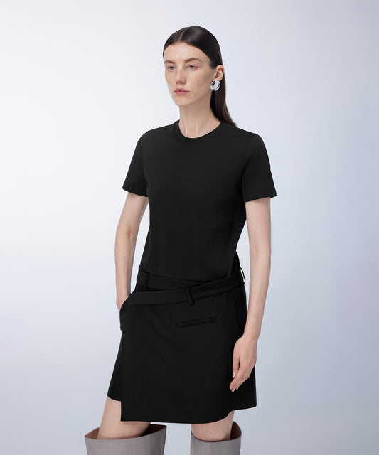 Asymmetrical Spliced T-Shirt Dress
