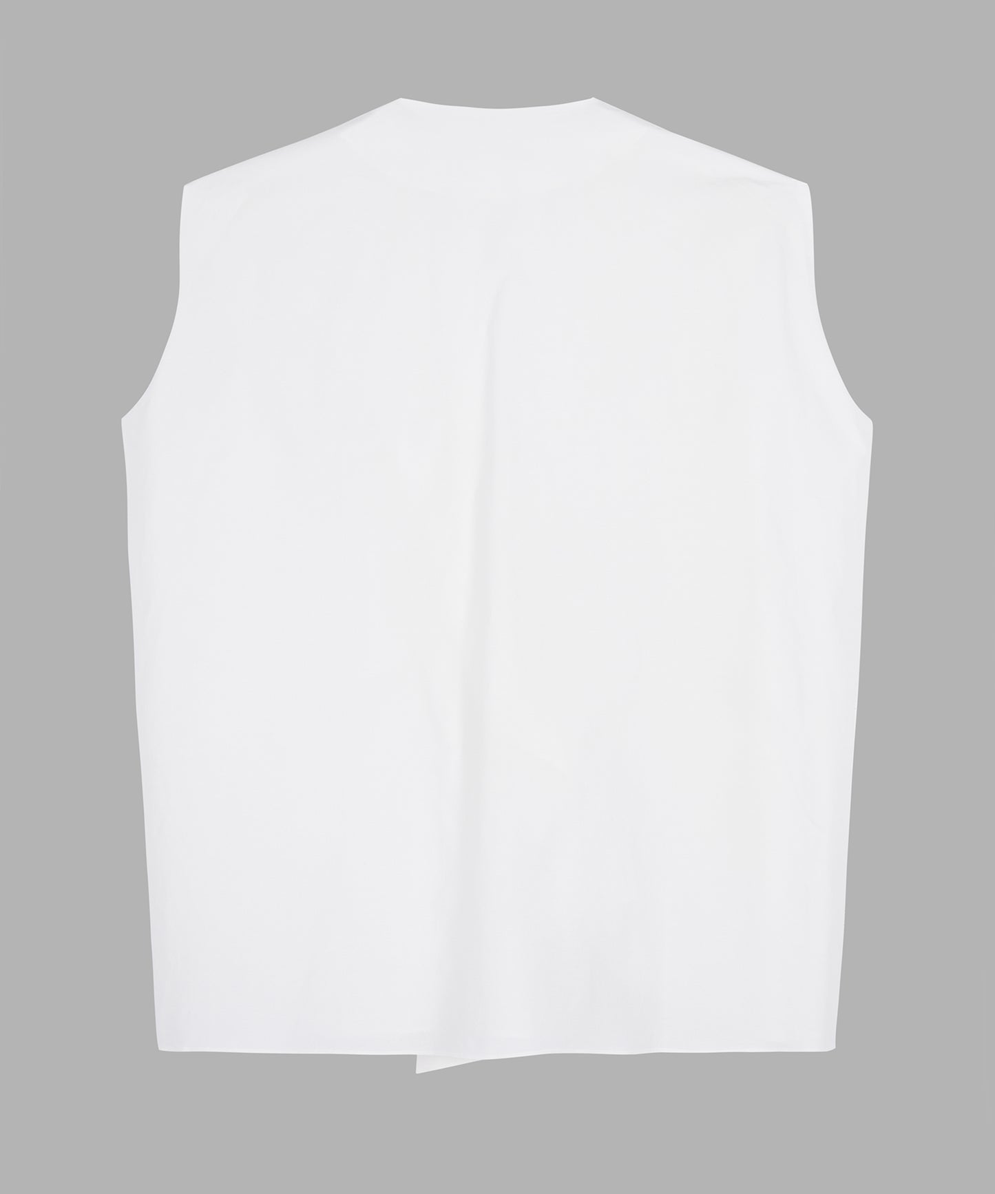 V-neck Pleated-front Sleeveless Shirt