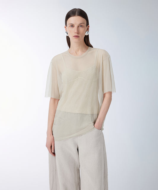 Washed Sheer Top