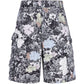 Hand Painted Floral-print Shorts