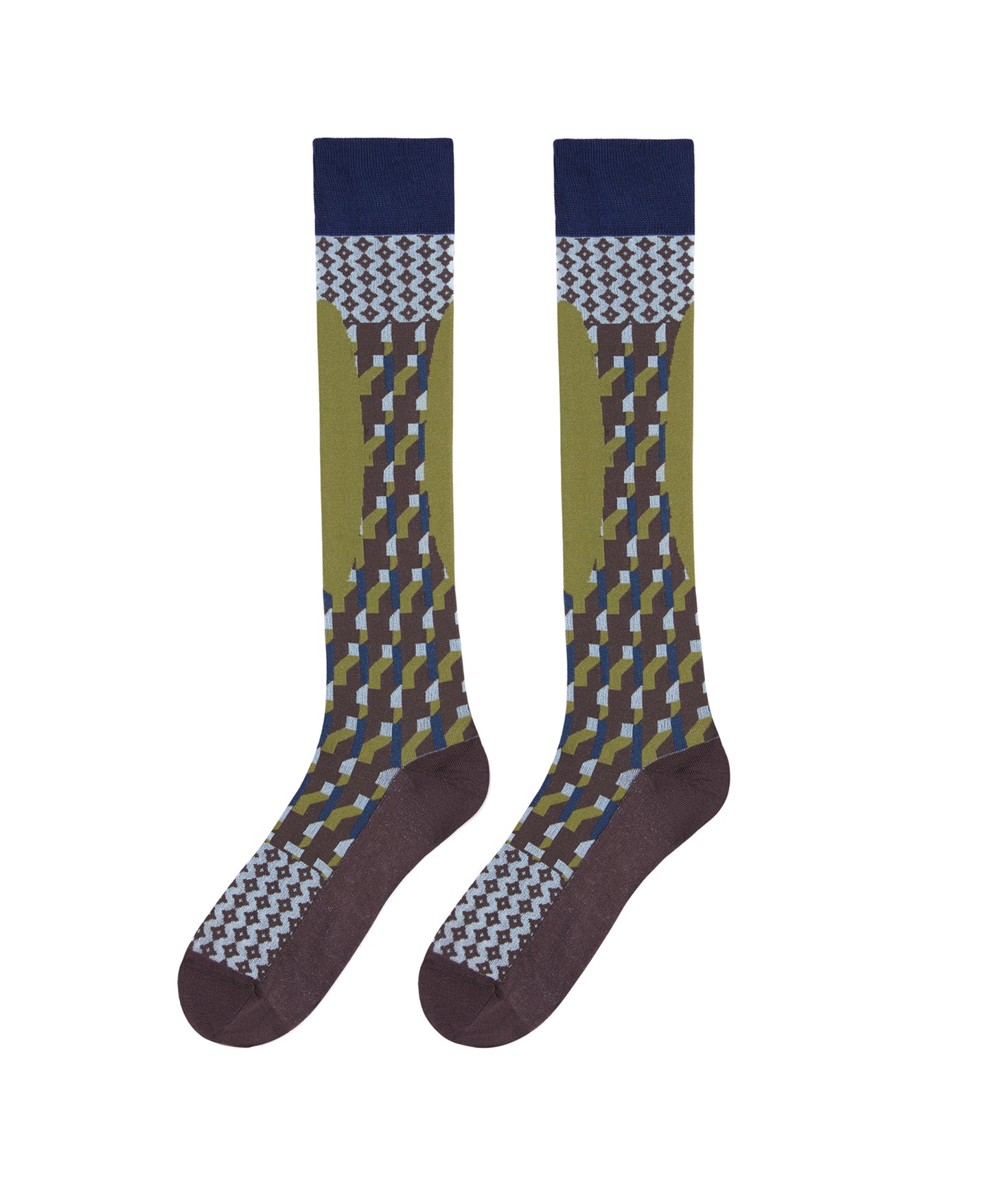 Geometric Jacquard Sheer Socks