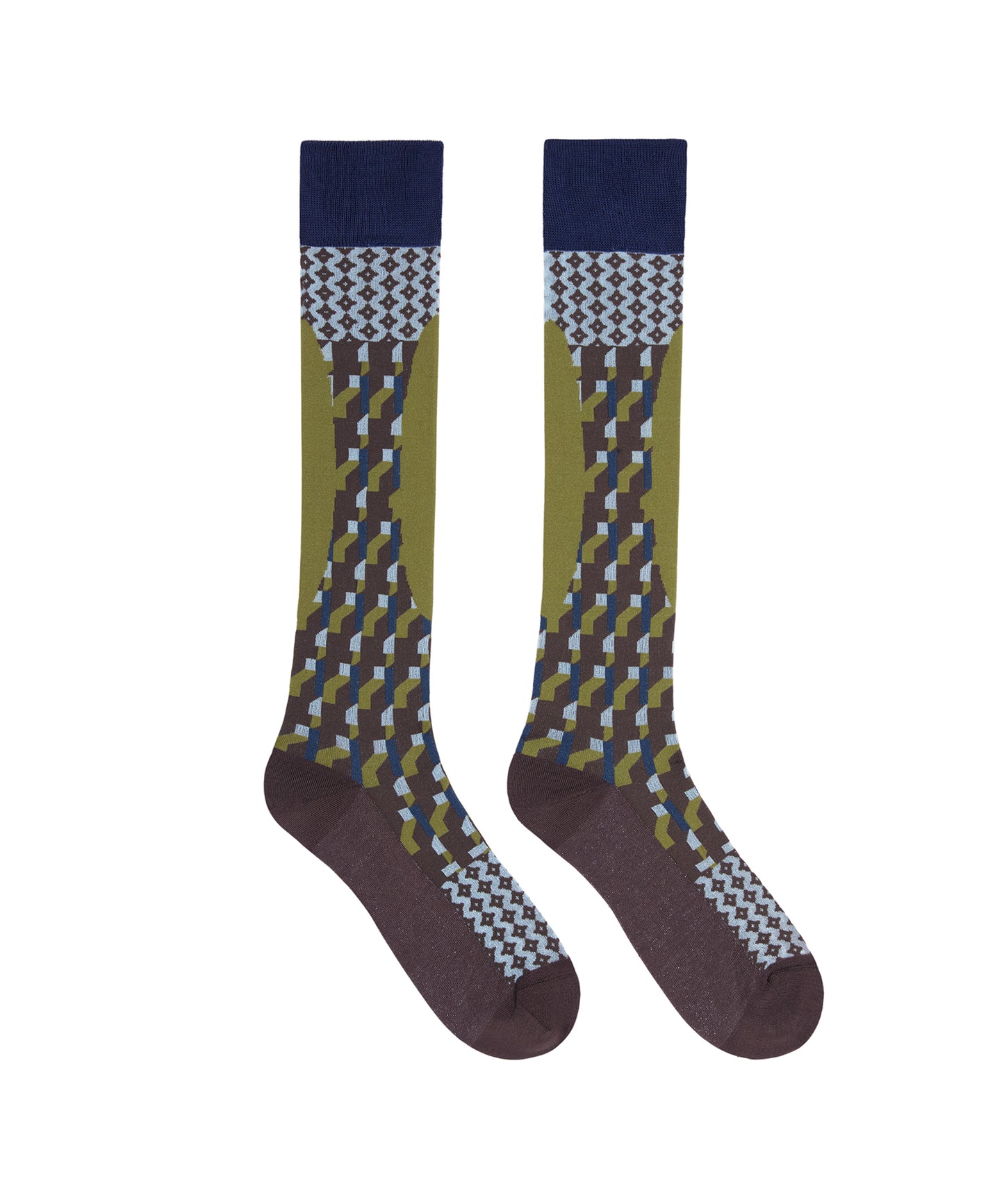 Geometric Jacquard Sheer Socks