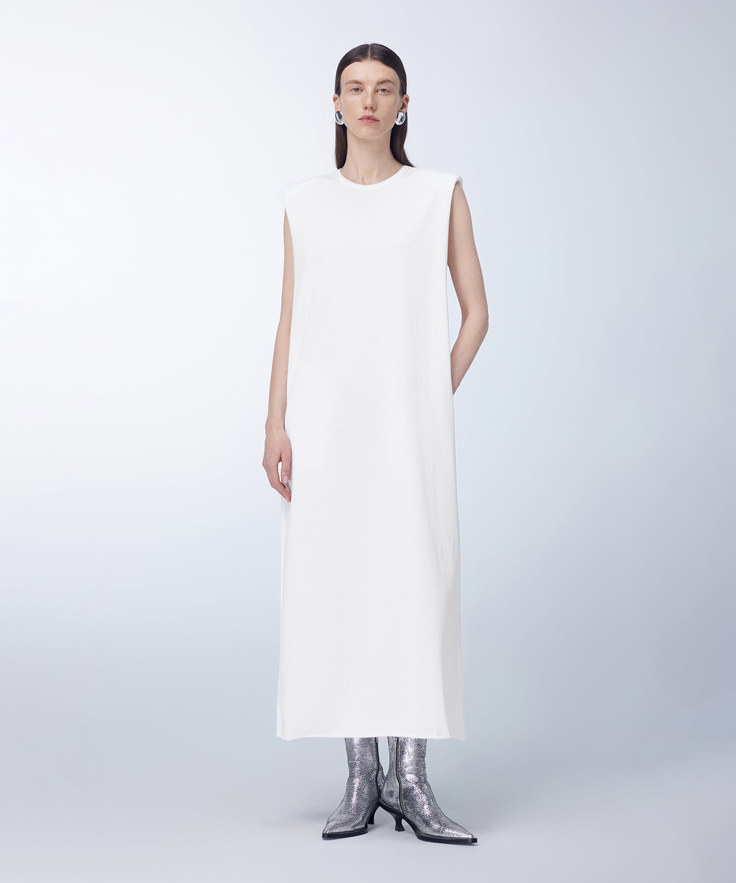 Sleek Sleeveless Cotton-jersey Dress