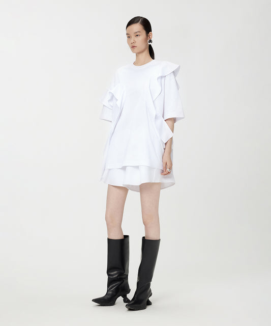 Ruffled Asymmetric T-shirt