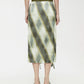 Gradient Geometric-pattern Pleated Skirt