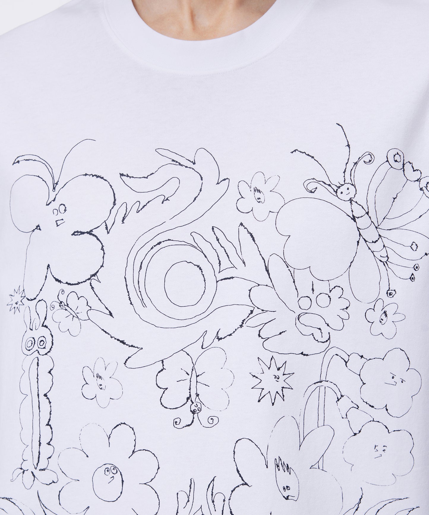 Miao Butterfly Sketch-print T-Shirt