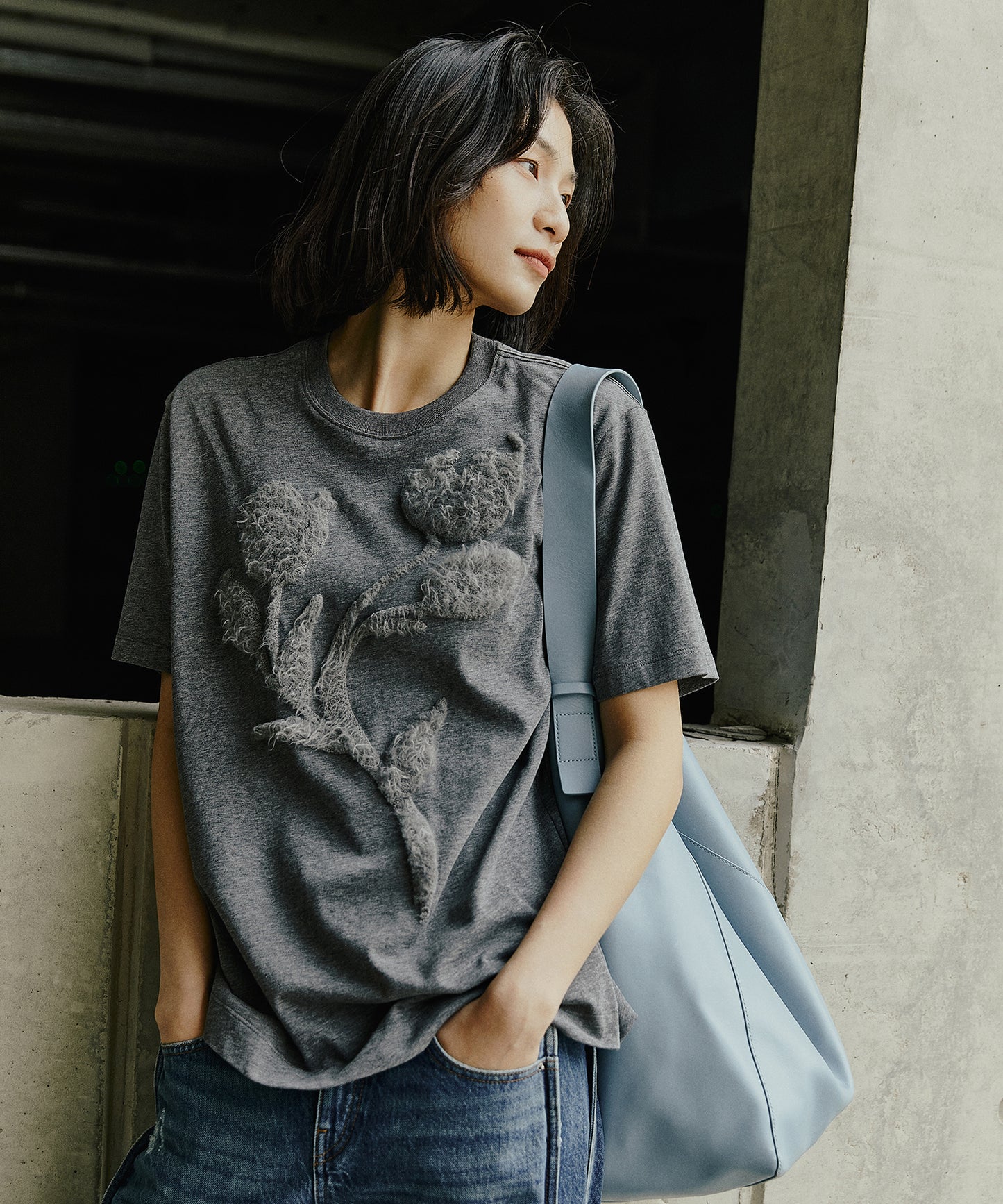 Bloom Texture Relax T-shirt
